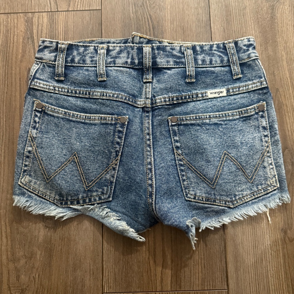 Wrangler Women’s Cropped Denim Vest Raw Hem Western Y2K Size 25/25/25